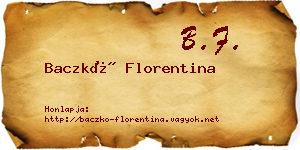 Baczkó Florentina névjegykártya